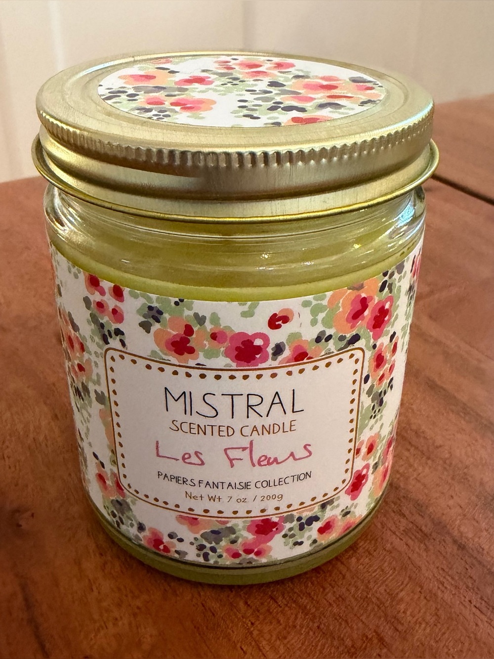 Mistral Les Fleurs Scented Candle 7oz Papiers Fantaisie French Country RETIRED